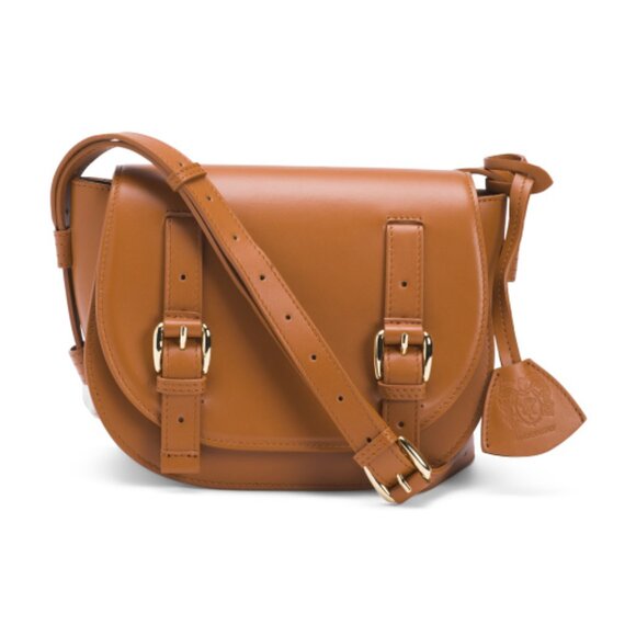 Bruno Magli Handbags - BRUNO MAGLI Made In Italy Leather Camilla Crossbody Saddle Bag